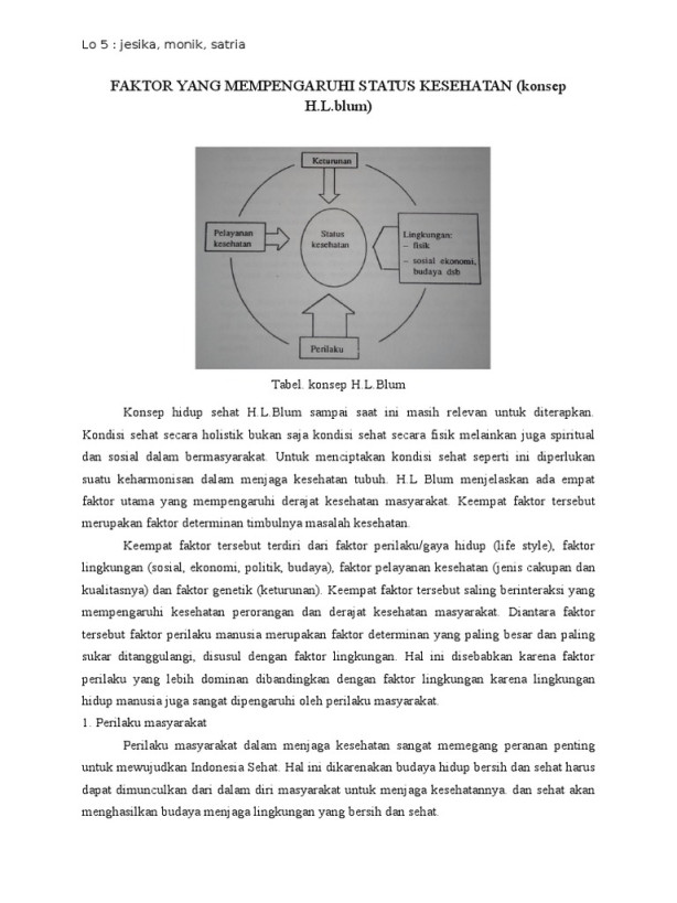 Faktor Yang Mempengaruhi Status Kesehatan  PDF