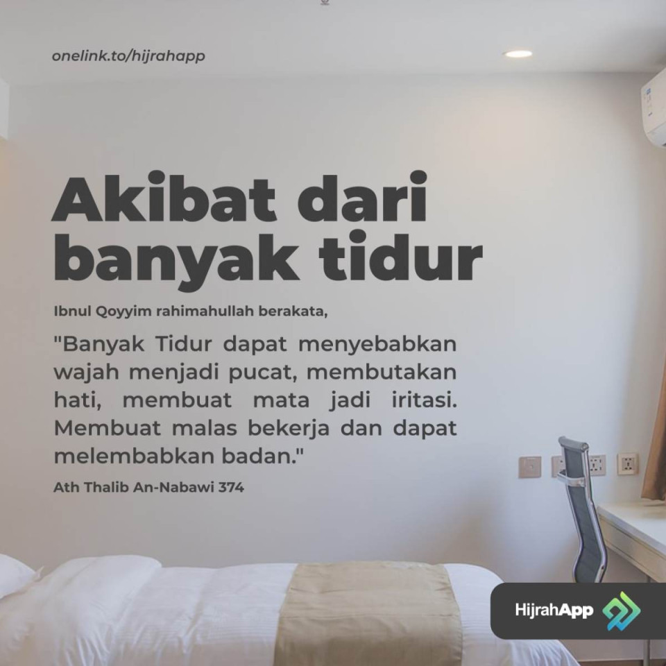 Kebiasaan Tidur Pagi Ternyata Berbahaya – HijrahApp