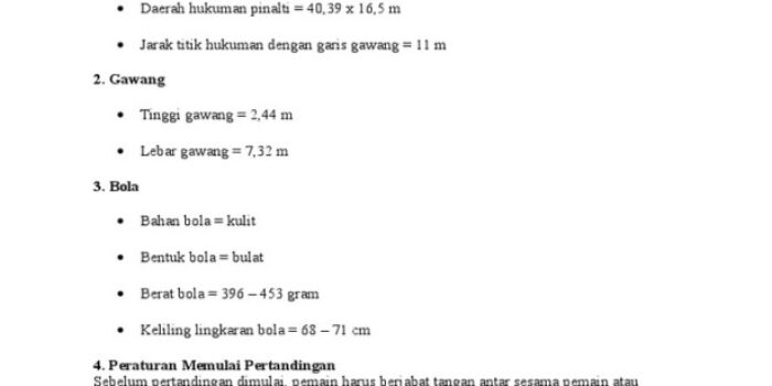 Peraturan Dasar Sepak Bola Untuk Menjamin Keamanan Dan Keadilan Dalam Pertandingan