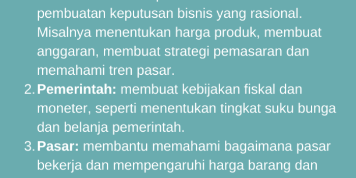 Ekonomi Terapan: Penerapan Teori Dan Metode Ekonomi Dalam Masalah-Masalah Nyata