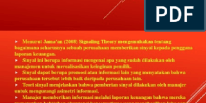 Ekonomi Sinyal: Teori Dan Aplikasi Sinyal Dalam Ekonomi