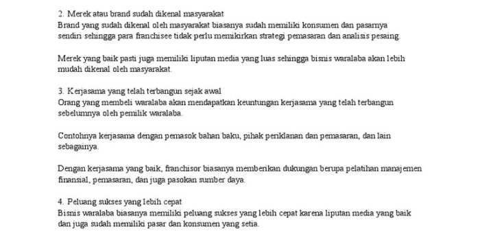 Ekonomi Waralaba: Karakteristik, Kelebihan, Dan Kekurangan Sistem Waralaba