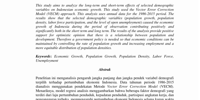 Ekonomi Demografi: Pengaruh Perubahan Populasi Terhadap Ekonomi