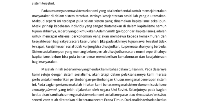 Ekonomi Transisi: Perubahan Dari Sistem Ekonomi Terencana Ke Sistem Ekonomi Pasar