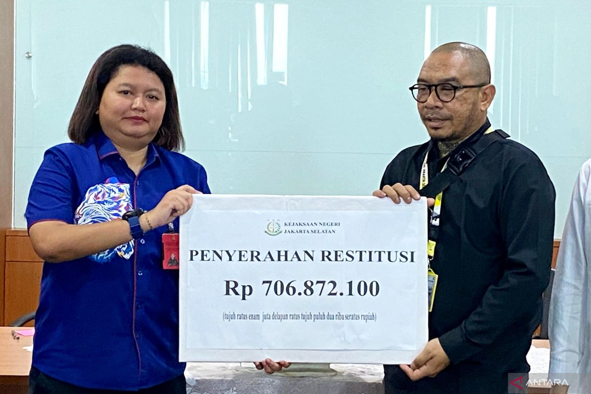 Kejari Jaksel beri hasil restitusi Rp706 jt untuk ayah David Ozora