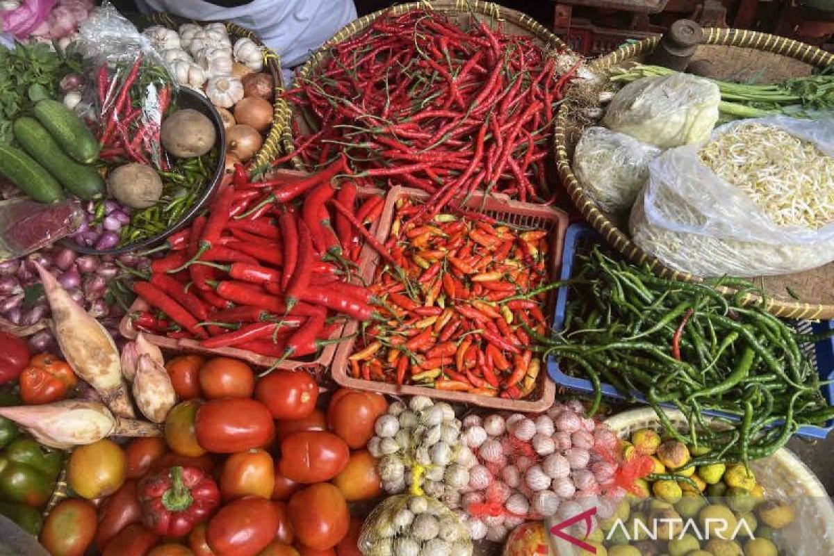 Harga pangan 18 Oktober mayoritas turun, cabai rawit Rp44.900 per kg